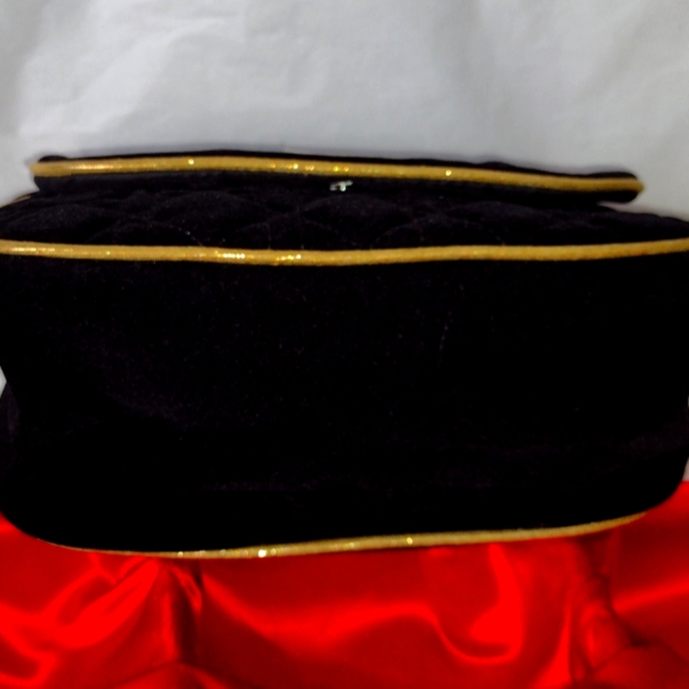 Christian Dior Midnight Black Quilted Gold Piping Clutch NWT - Picture 6 of 9